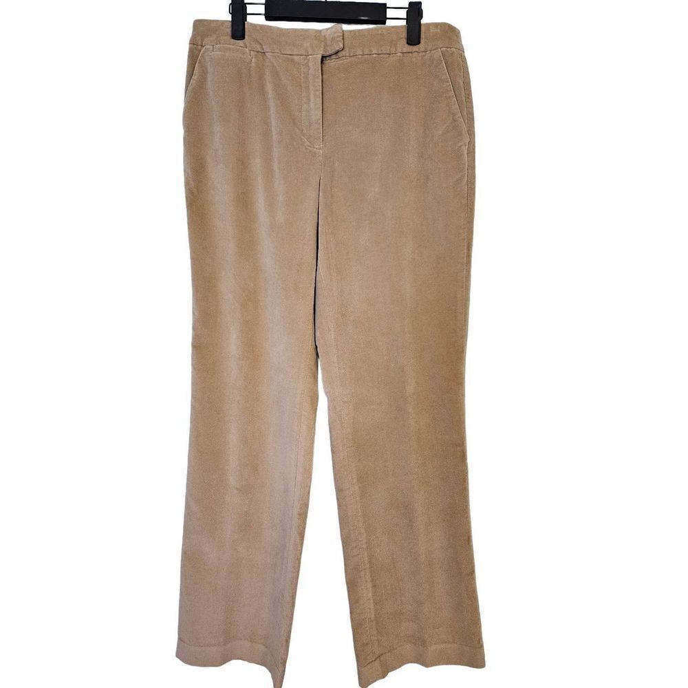 Talbots stretch soft velveteen tan pants. Size 12.